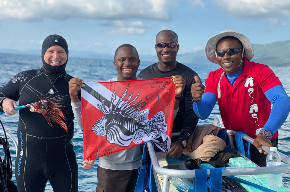 Instructors Everett Forbes, Demaine, Divemaster Byron and myself