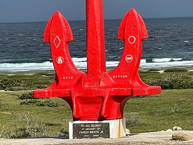 Anchor by the ocean in aruba