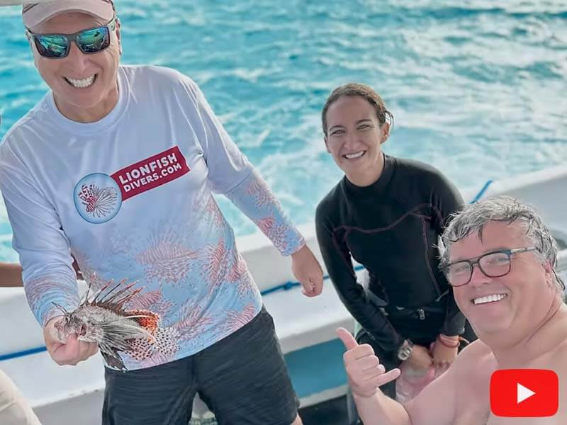 Lionfish hunting with Salty Endeavors Cancun Mexico