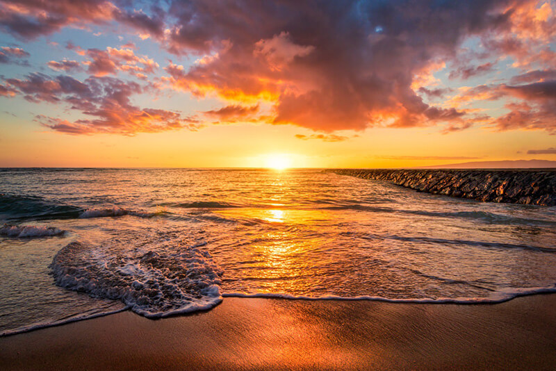 Roatán sunset on the beach