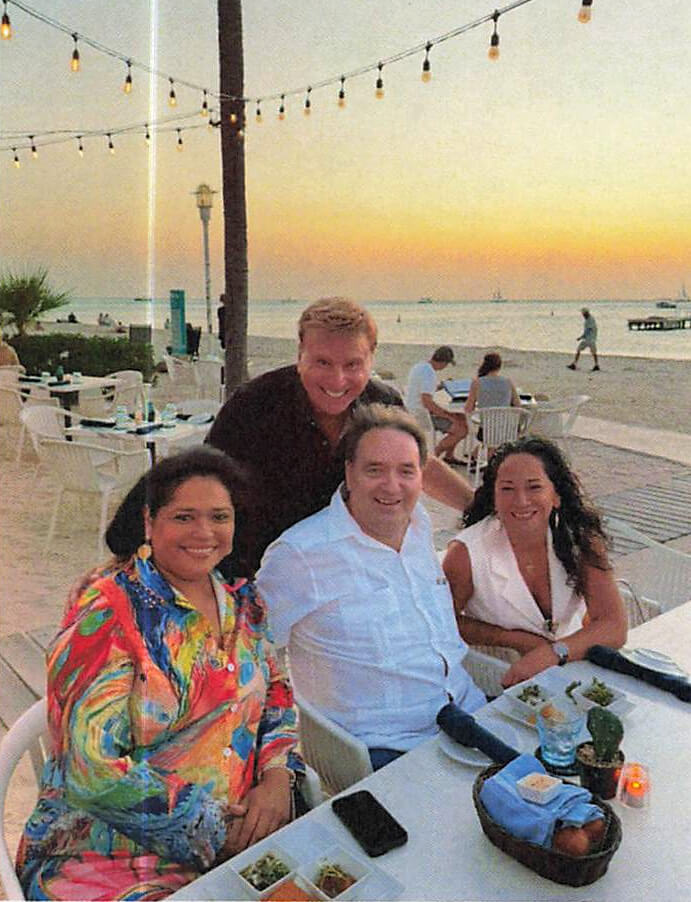 Dinner with friends at Hadicurari — Lelicia Tromp, Marisol Tromp, and Trey Wyatt