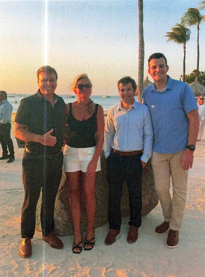 The Muller family at the beachside celebration